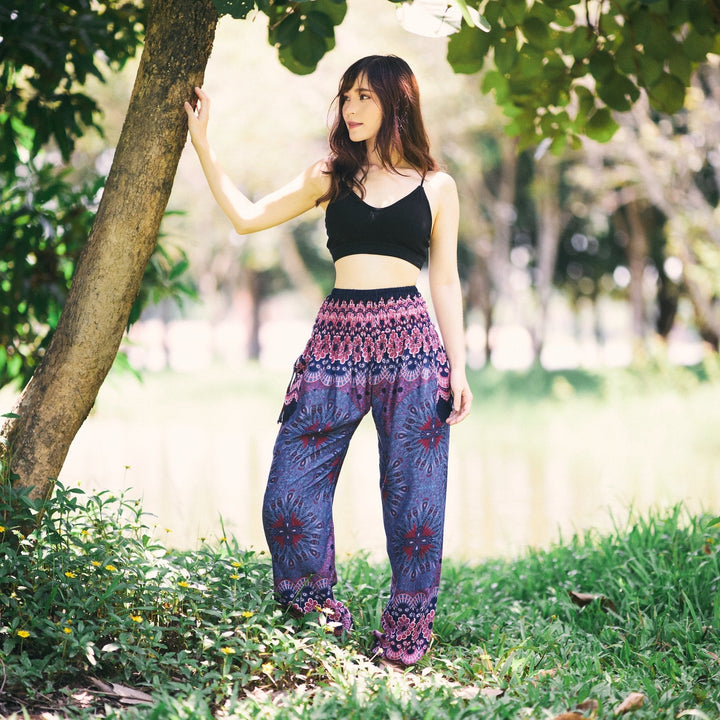 Flower Mandala Harem Pants - Lannaclothesdesign Shop
