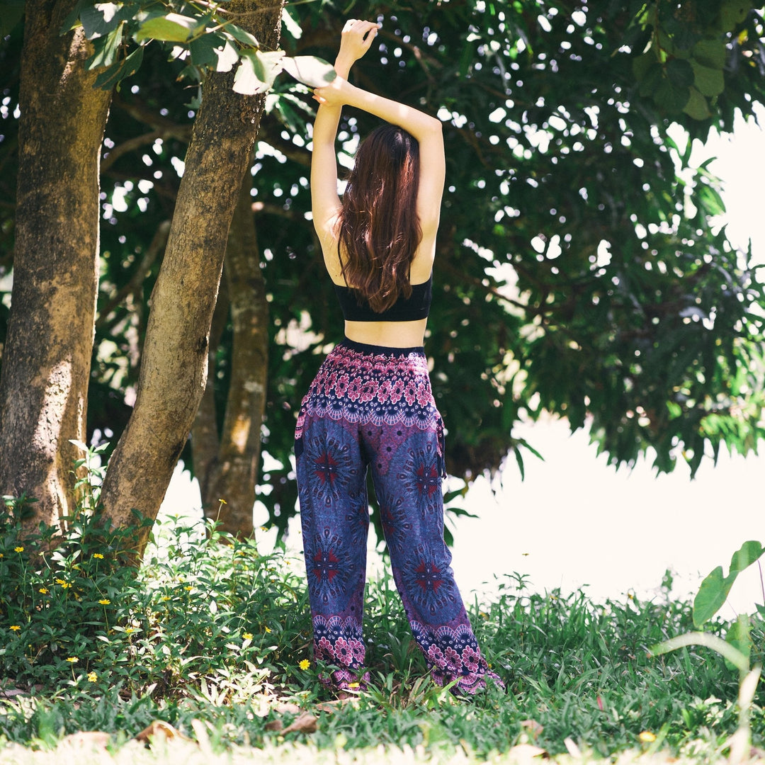 Flower Mandala Harem Pants - Lannaclothesdesign Shop