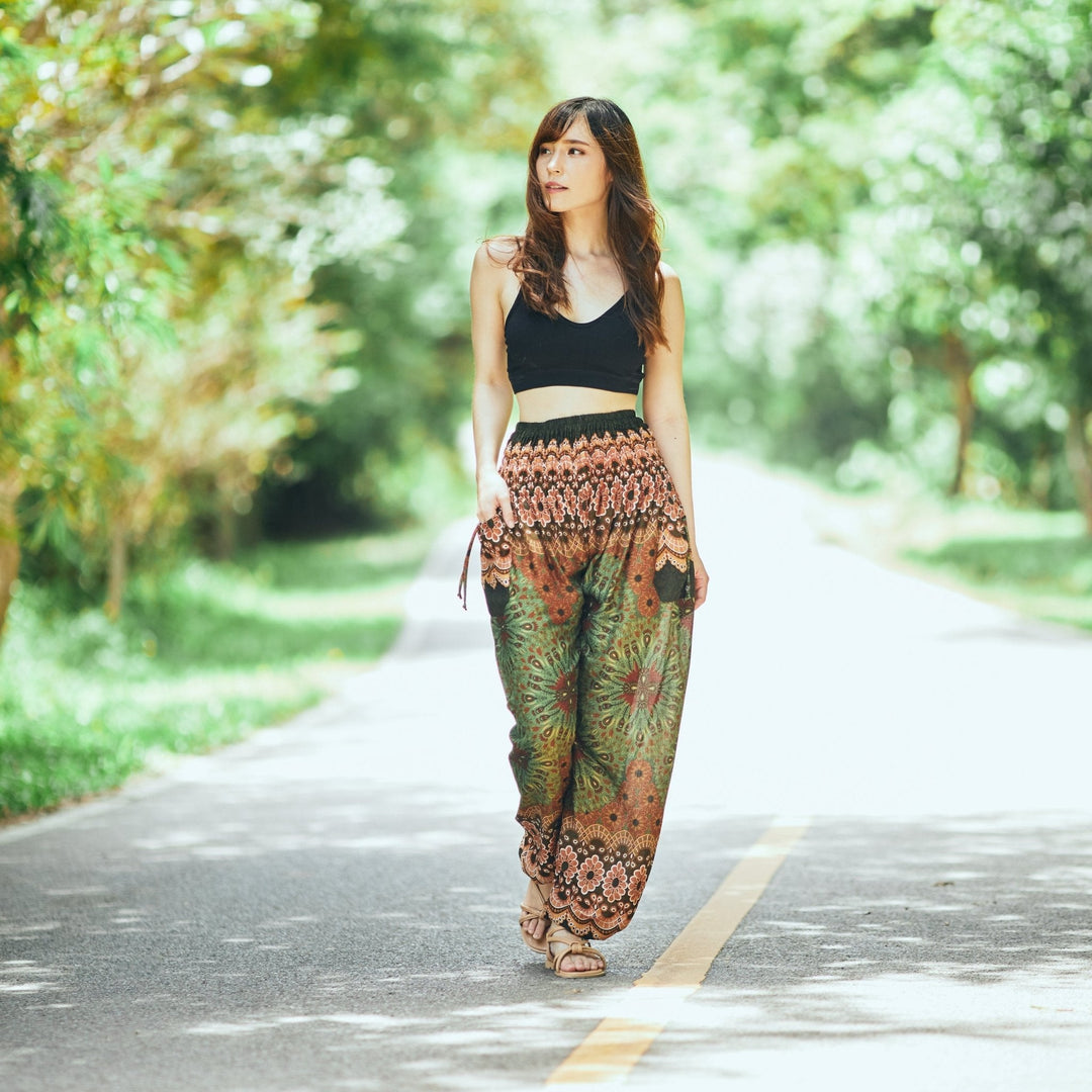 Flower Mandala Harem Pants - Lannaclothesdesign Shop