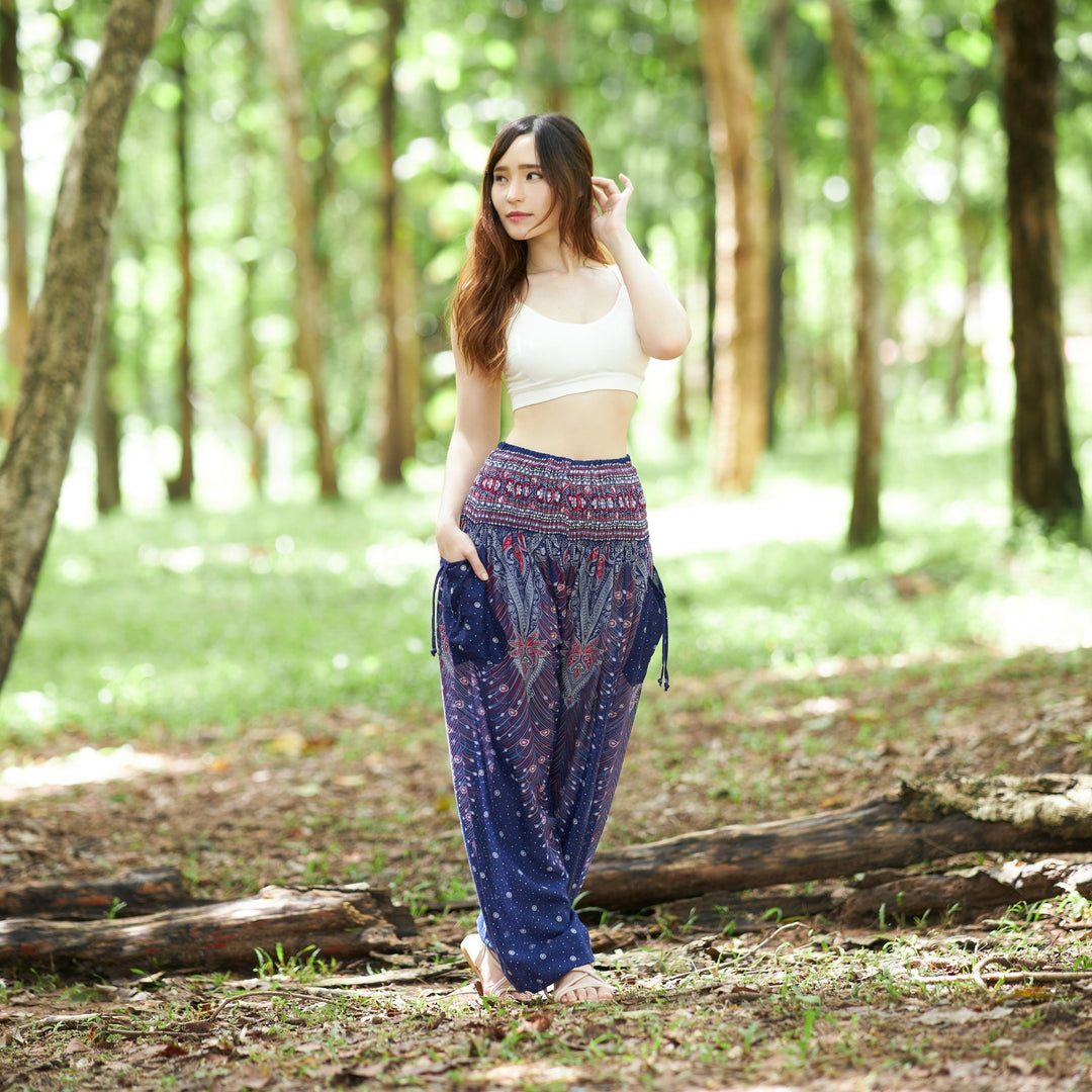 Peacock Harem Pants - Lannaclothesdesign Shop