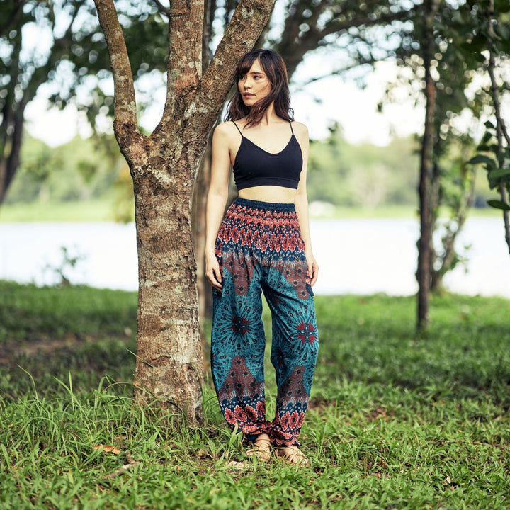 Flower Mandala Harem Pants - Lannaclothesdesign Shop