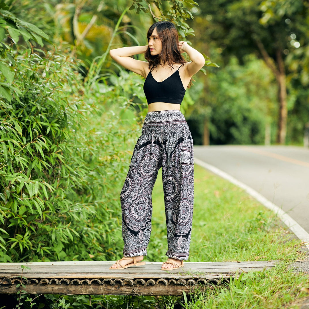 Mandala Print Boho Pants - Lannaclothesdesign Shop