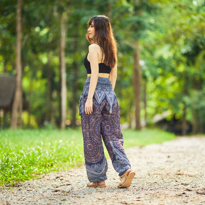 Mandala Print Boho Pants - Lannaclothesdesign Shop