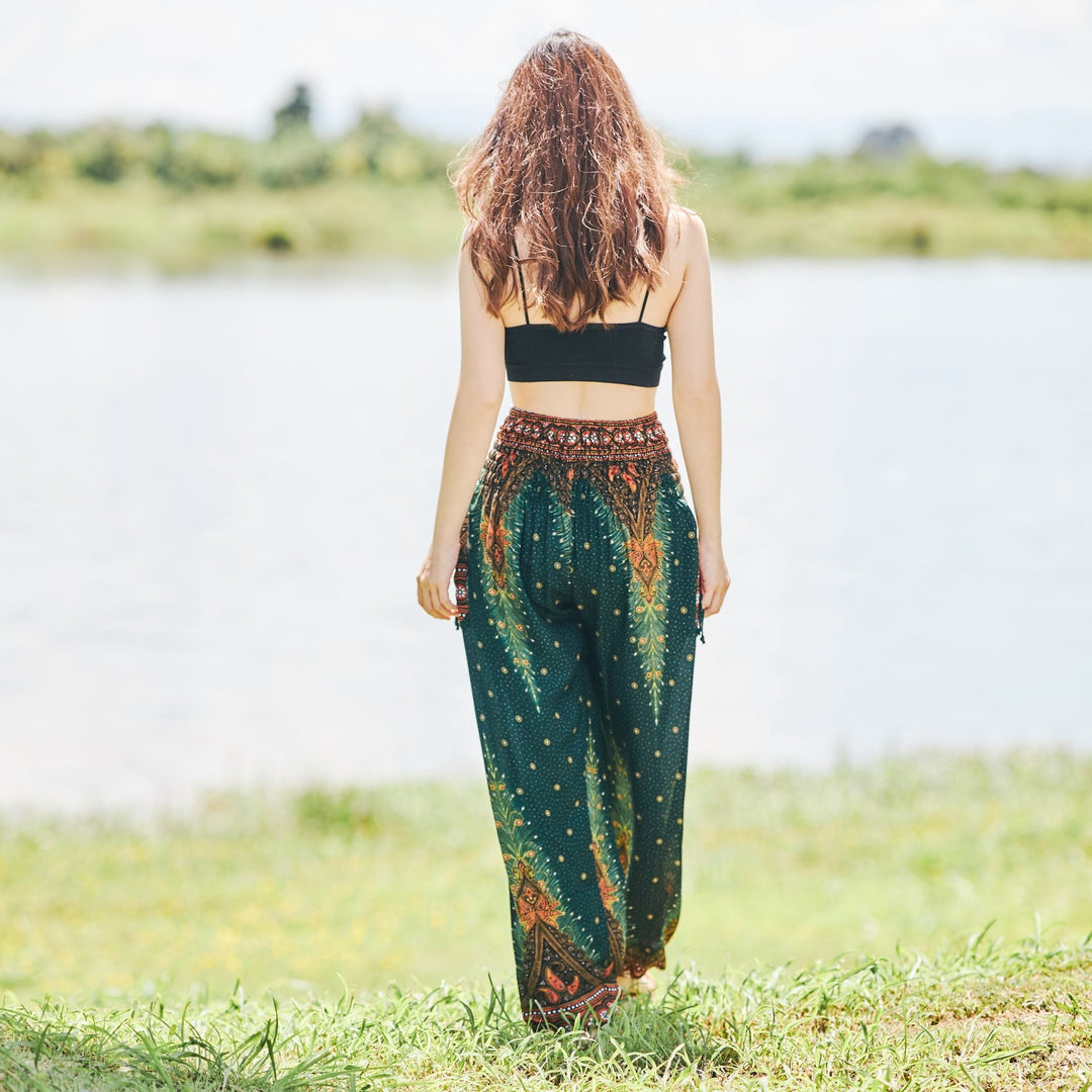 Boho Peacock Pants - Lannaclothesdesign Shop