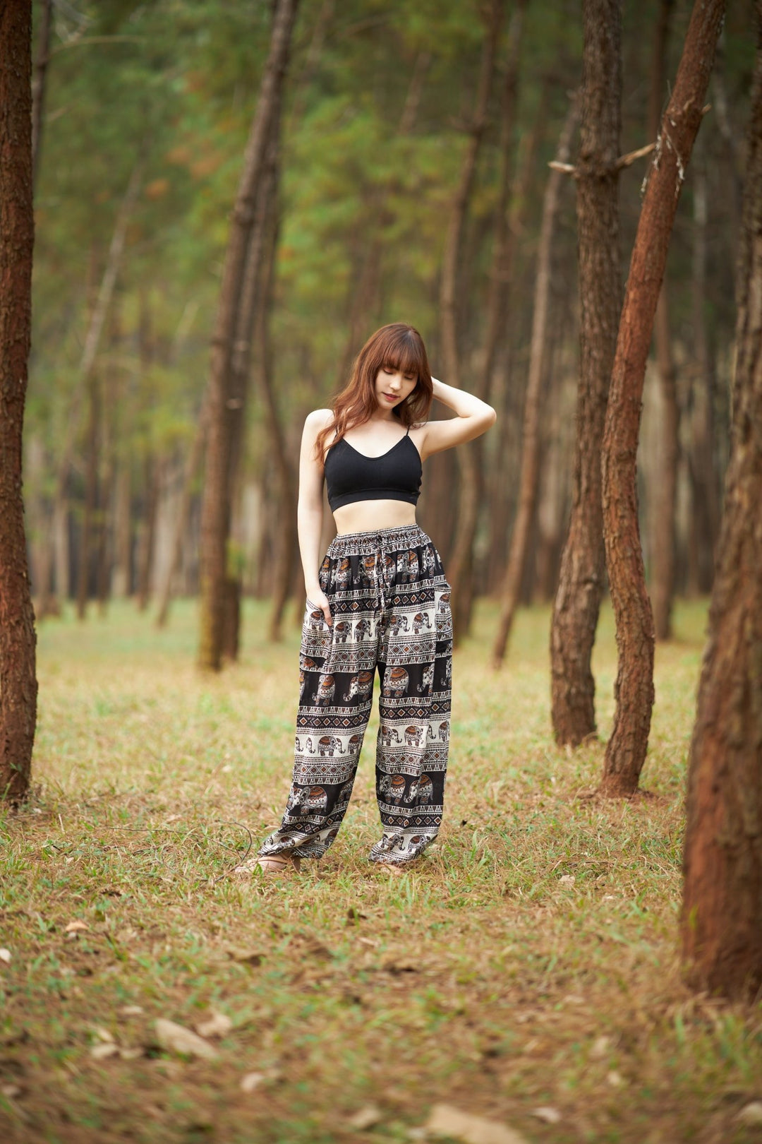 Elephant Harem pants w/ Drawstring - Lannaclothesdesign Shop
