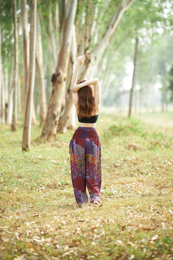 Colorful Peacock Harem Pants - Lannaclothesdesign Shop