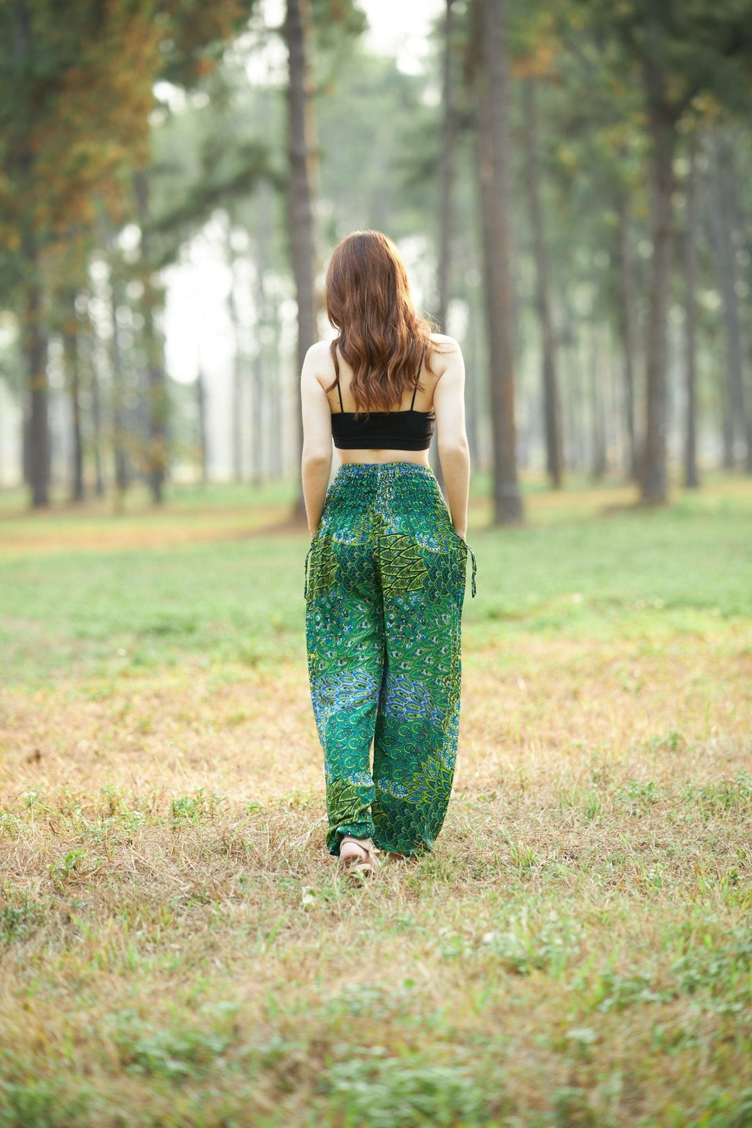 Colorful Peacock Harem Pants - Lannaclothesdesign Shop