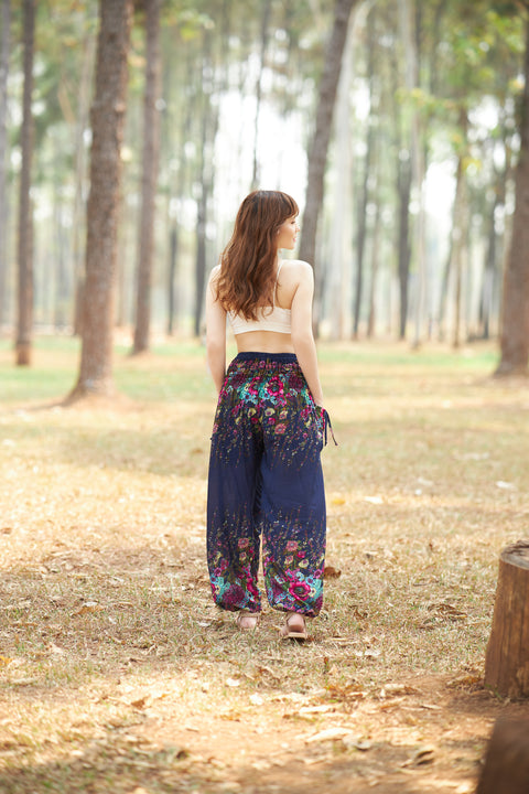 Flower Print Harem Pants