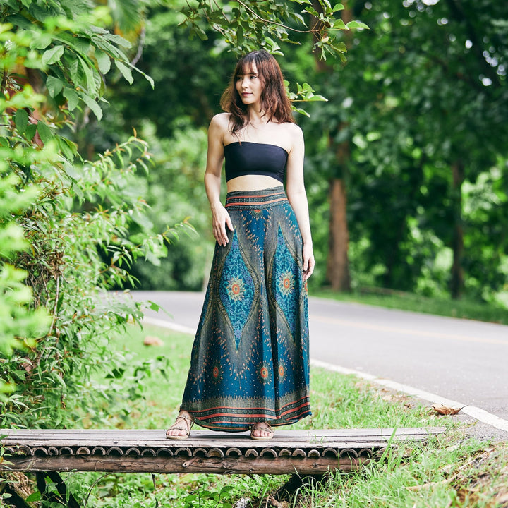 Womens Lounge Palazzo Pants Flower Eye - Lannaclothesdesign Shop