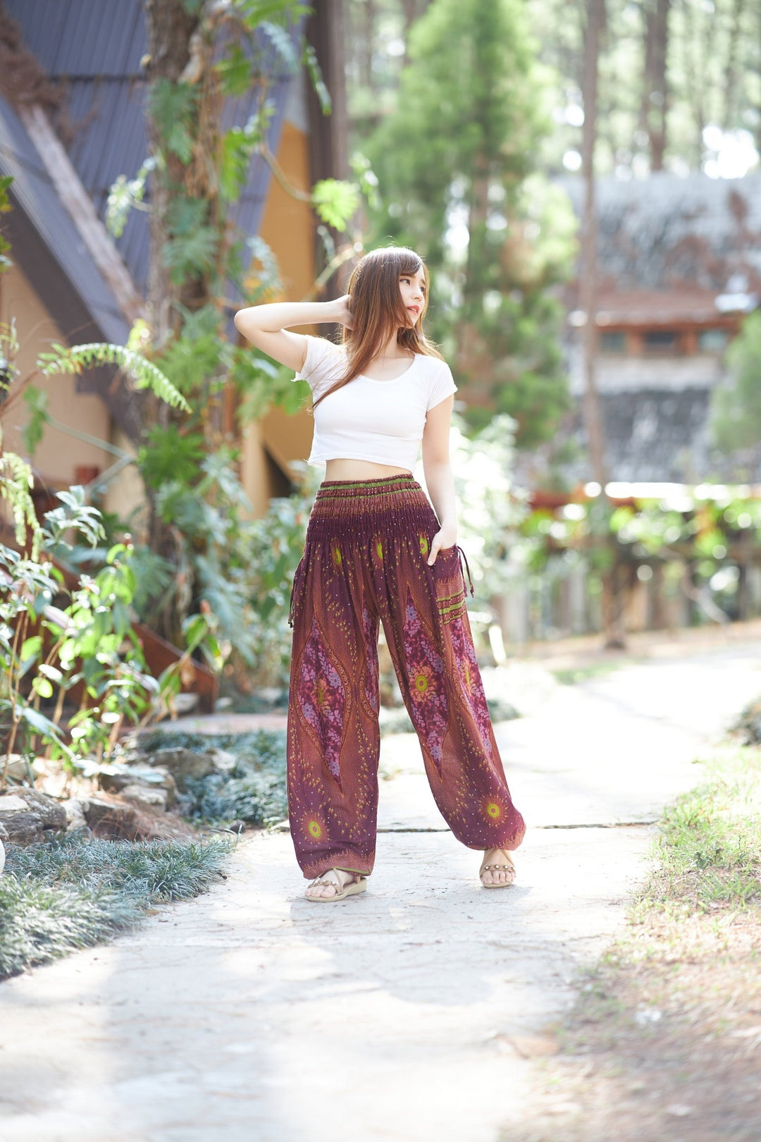 Floral Harem Pants - Lannaclothesdesign Shop