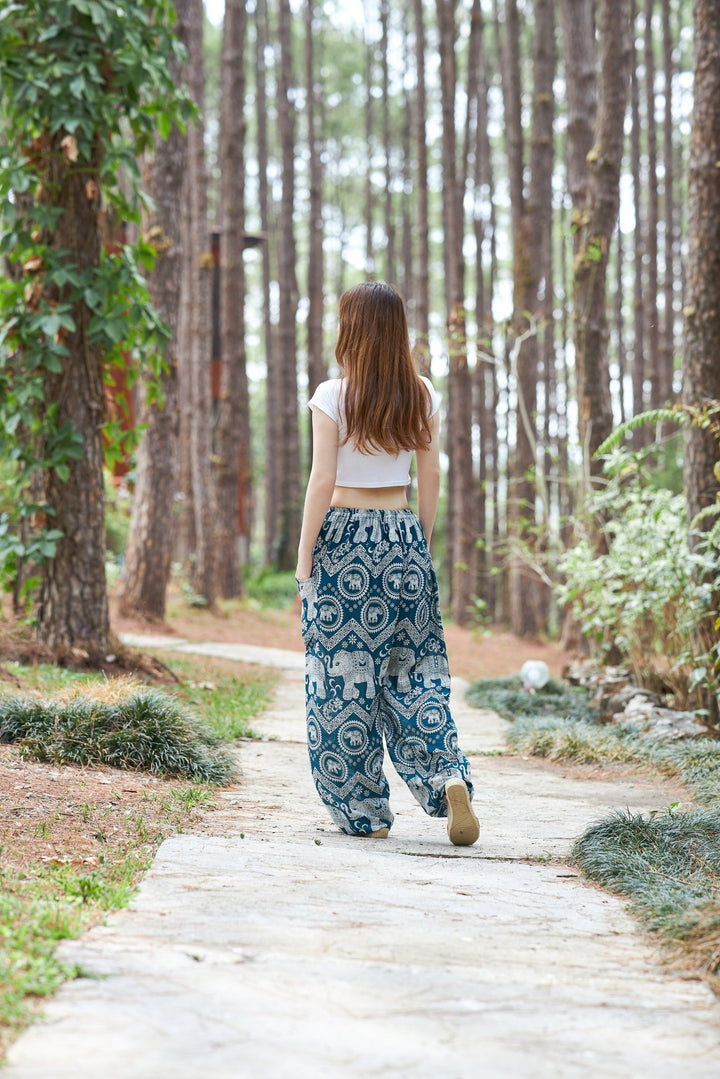 Elephant Harem Pants with Drawstring - Lannaclothesdesign Shop