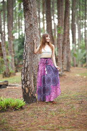 PURPLE BOHEMIAN MAXI SKIRT