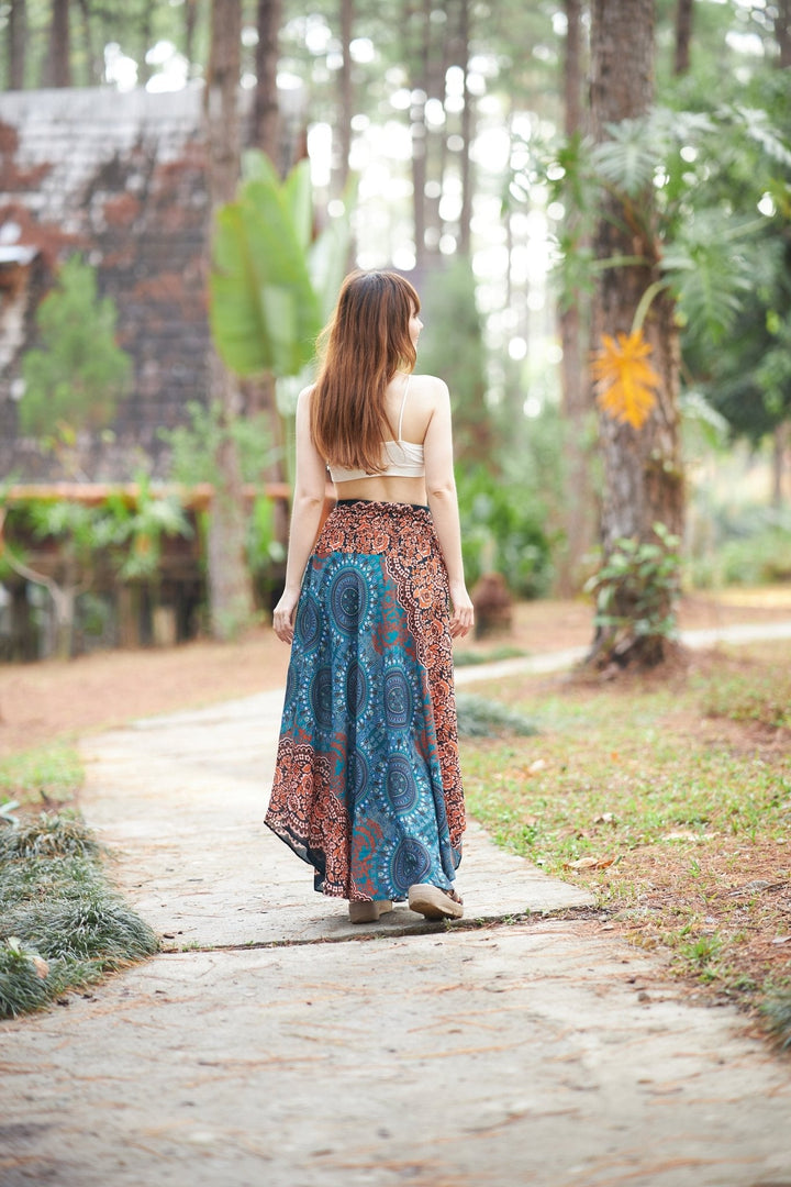 LONG MANDALA MAXI SKIRT - Lannaclothesdesign Shop