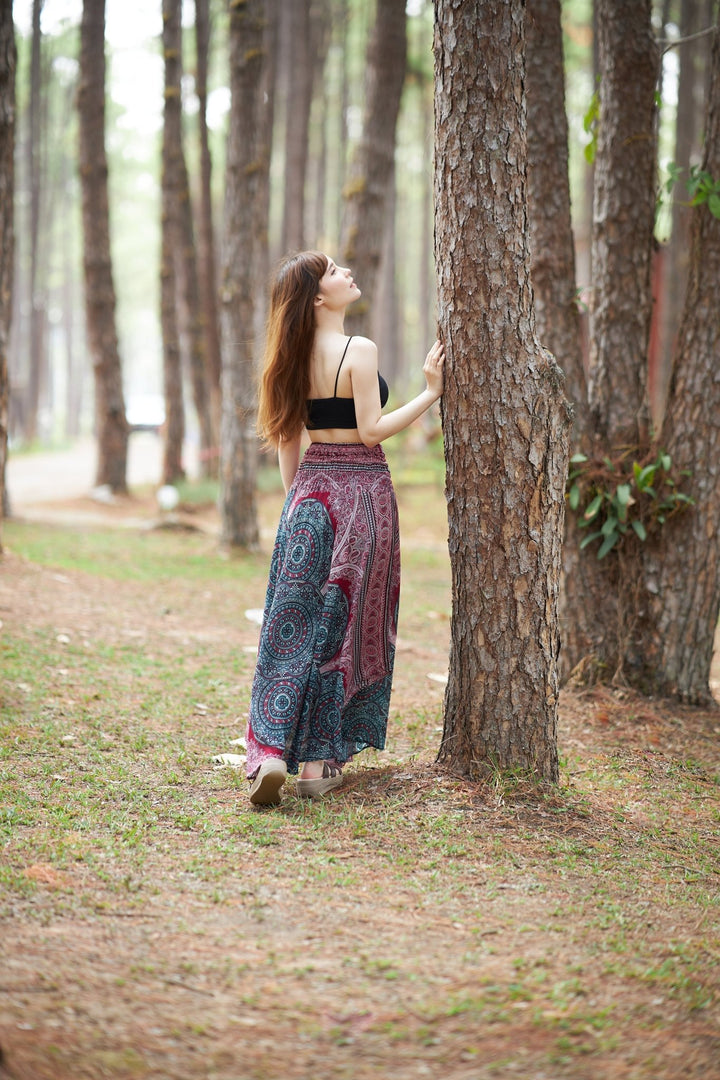 Mono Mandala Long Boho Skirts - Lannaclothesdesign Shop