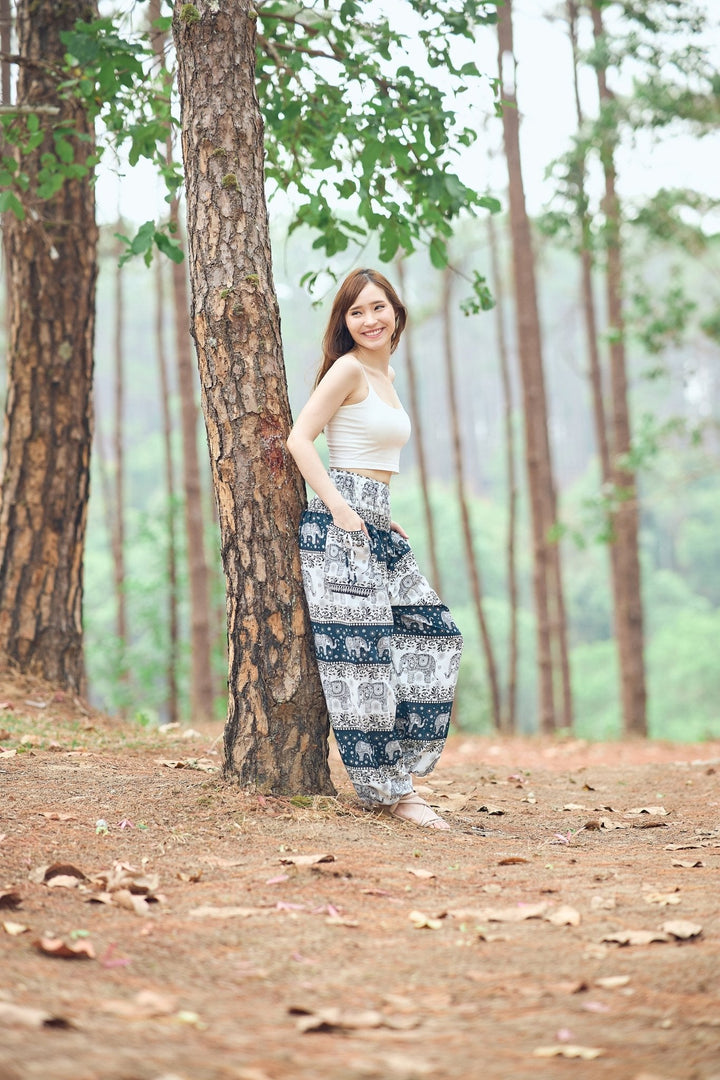 Elephant Forest Harem Pants - Lannaclothesdesign Shop