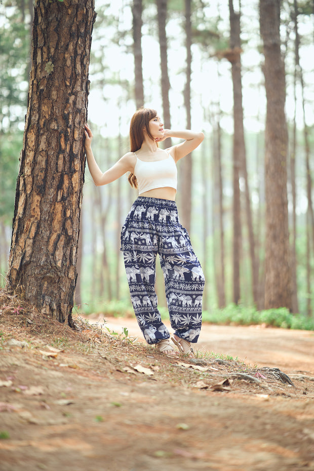 Elephant Leaf Harem Pants