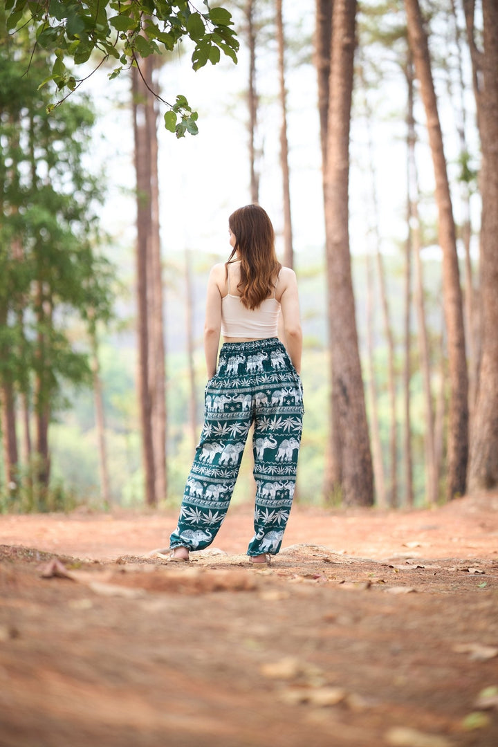 Elephant Leaf Harem Pants - Lannaclothesdesign Shop