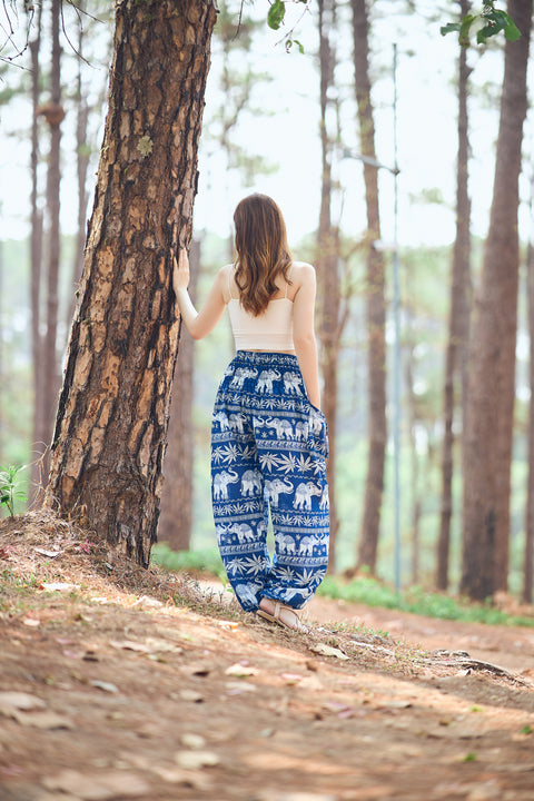 Elephant Leaf Harem Pants