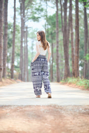 Dark Blue Elephant Harem Pants