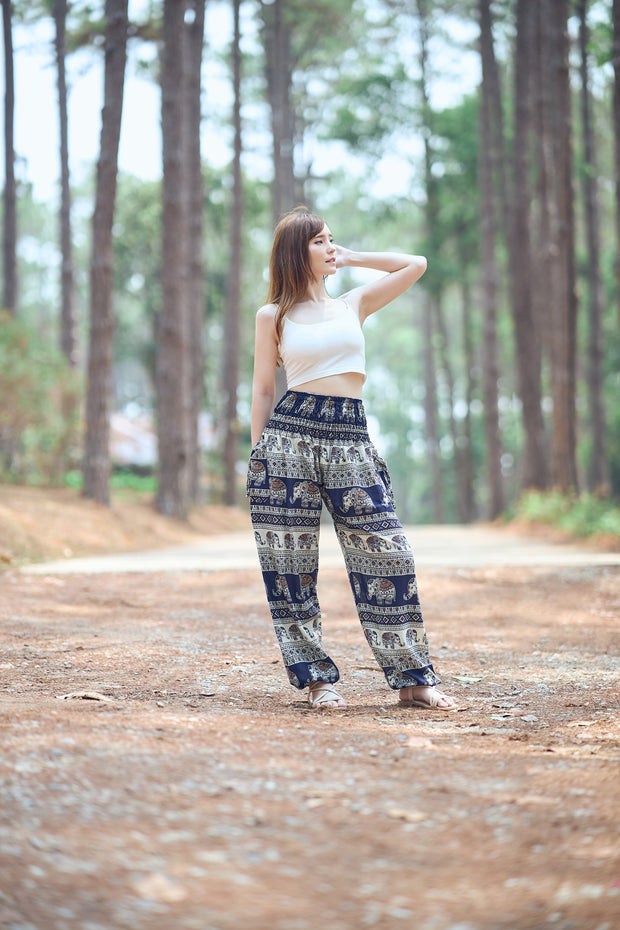 Geometry Elephant Harem Pants