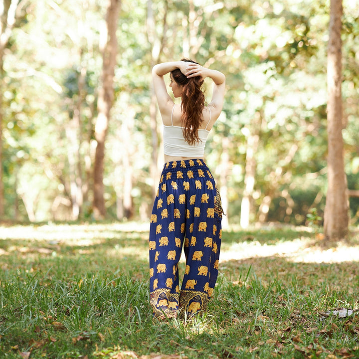 Elephant Big Gold Harem Pants - Lannaclothesdesign Shop