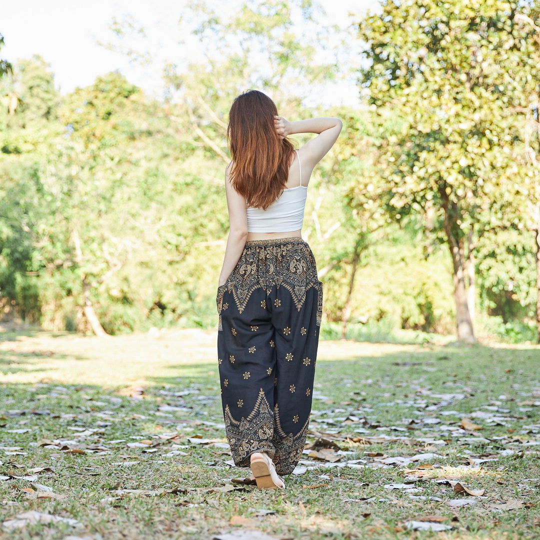 Peacock Flower Harem Pants - Lannaclothesdesign Shop