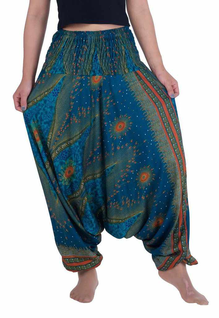 Flower Eye Harem Pants - Lannaclothesdesign Shop