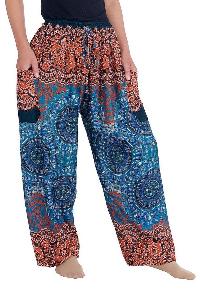 Mandala Harem Pants with Drawstring - Lannaclothesdesign Shop