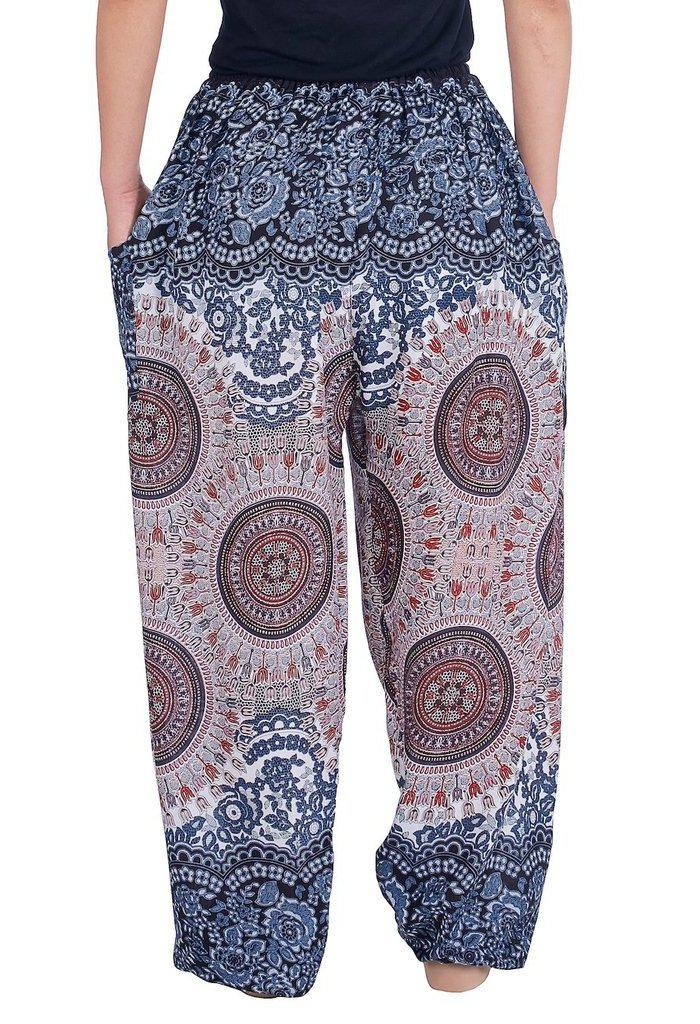 Mandala Harem Pants with Drawstring - Lannaclothesdesign Shop
