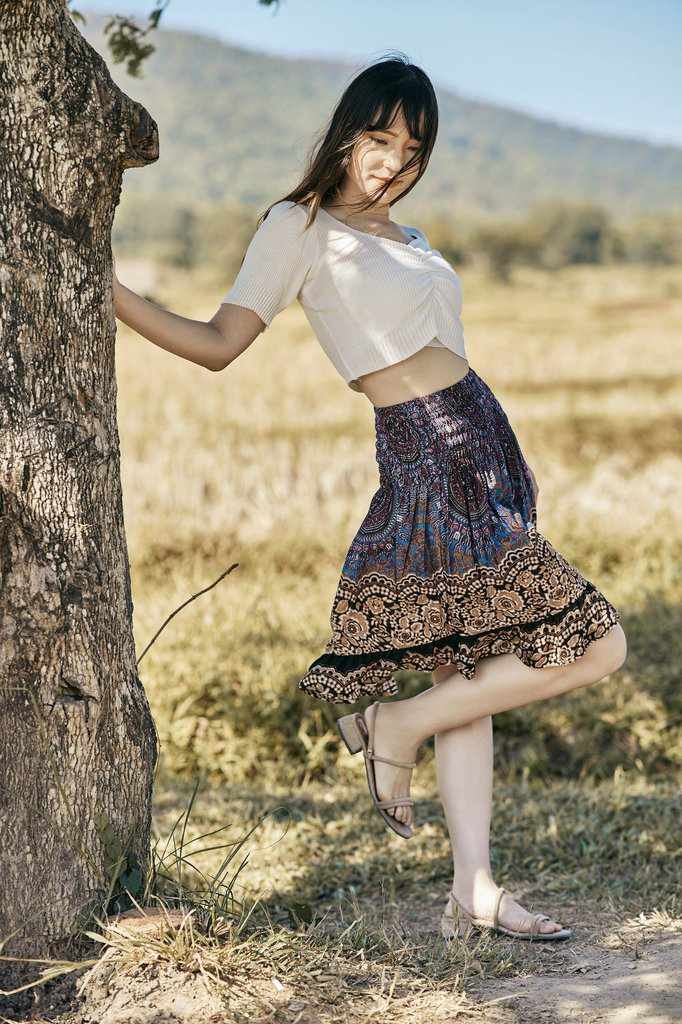 Short Mandala Boho Skirt
