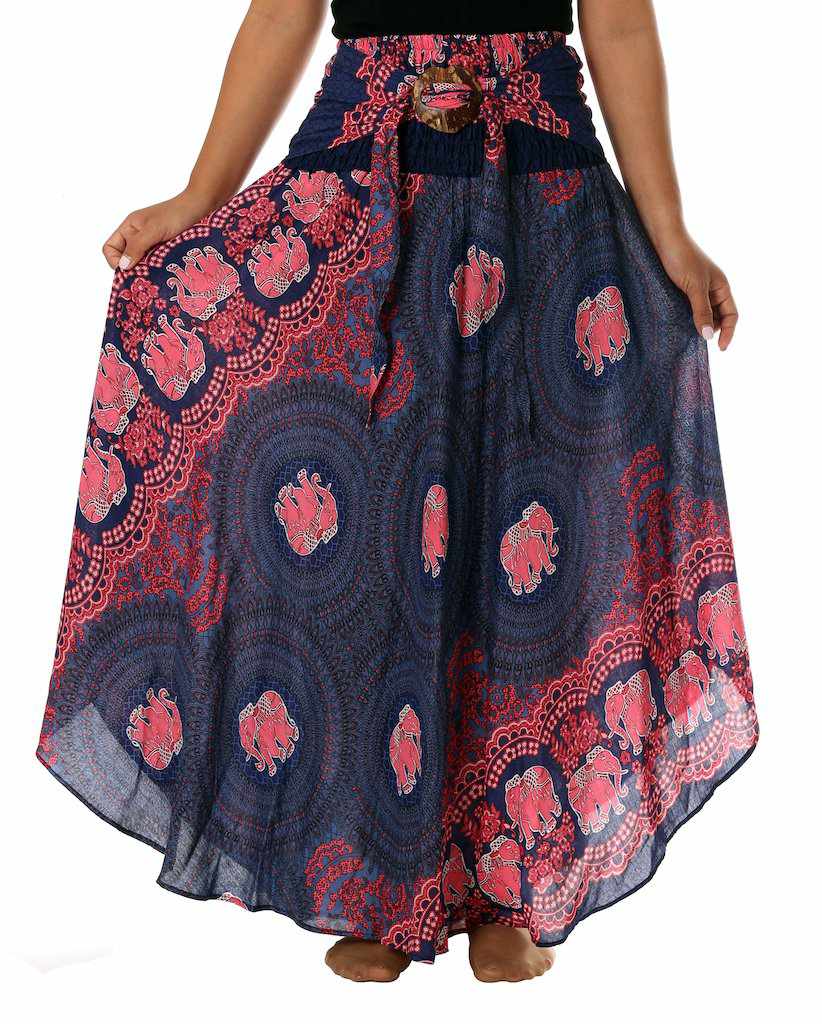 WOMEN DARK BLUE MAXI SKIRT - Lannaclothesdesign Shop
