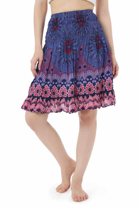 SHORT FLORAL MANDALA BOHO SKIRT