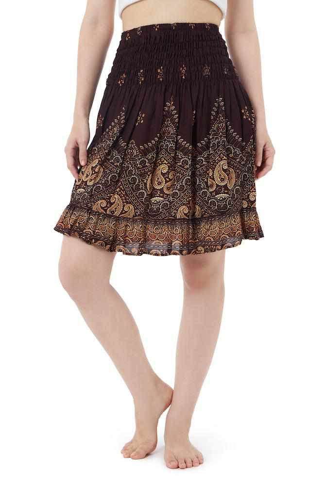 High Waisted Short Boho Skirt - Lannaclothesdesign Shop