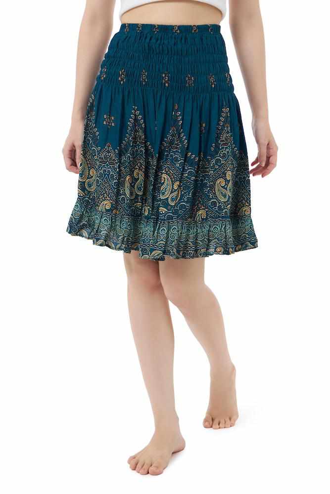 High Waisted Short Boho Skirt - Lannaclothesdesign Shop