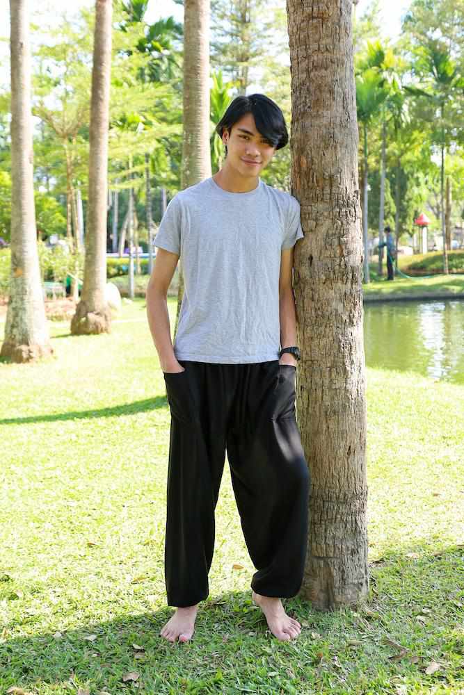 MEN BLACK HAREM PANTS - Lannaclothesdesign Shop