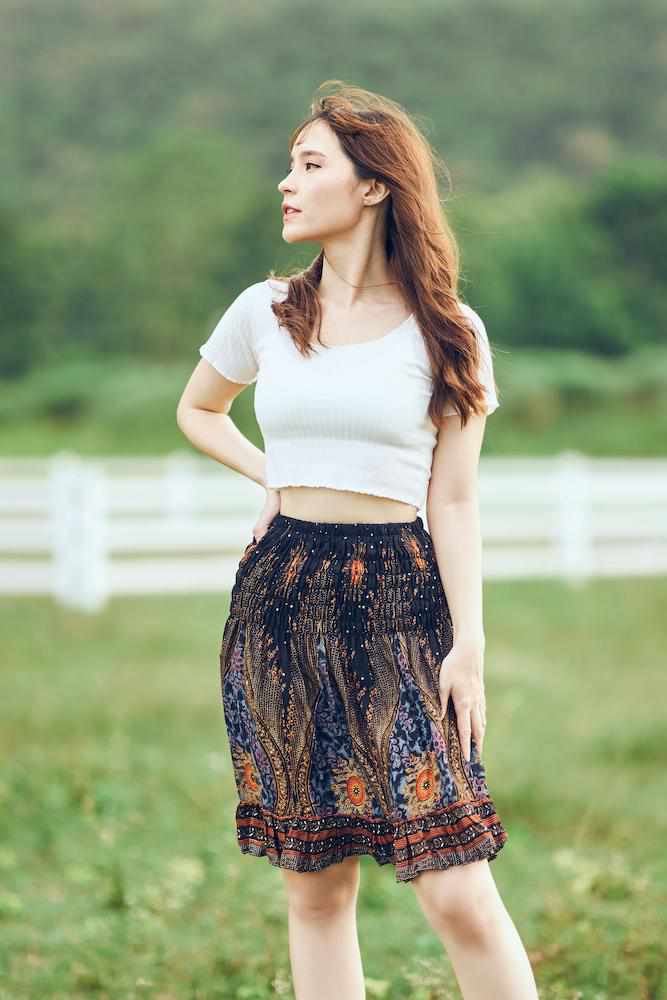 HIGH WAISTED FLORAL SKIRT - Lannaclothesdesign Shop