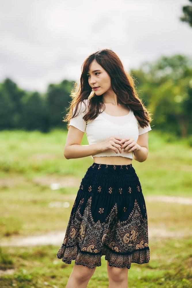 High Waisted Short Boho Skirt - Lannaclothesdesign Shop