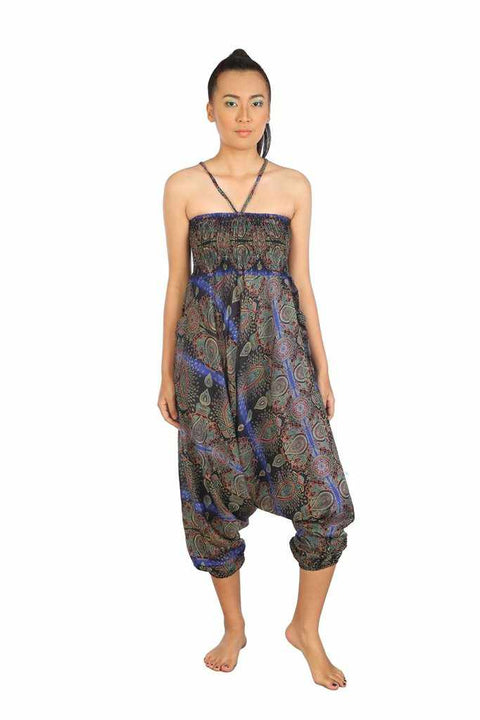 Baggy Harem Pants-Harem Jumpsuit-Lannaclothesdesign Shop-Blue-Small-Medium-Lannaclothesdesign Shop