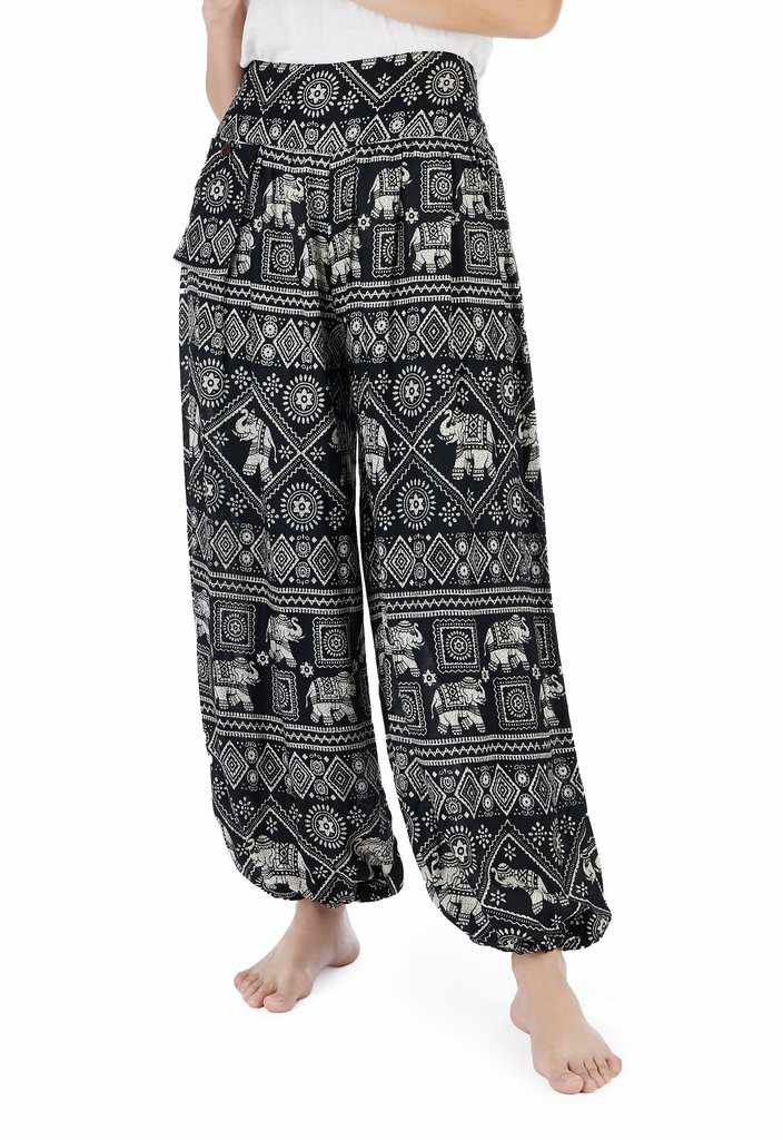 Black Thai Elephant Pants - Lannaclothesdesign Shop