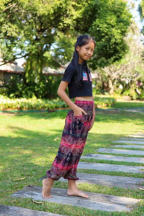 Colorful Kids Harem Pants-Kids Boho Pants-Lannaclothesdesign Shop-Lannaclothesdesign Shop