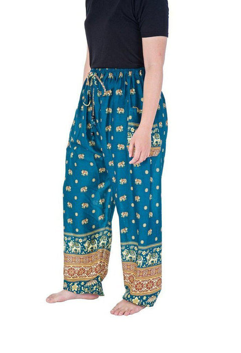 Flowy Elephant Drawstring Pants-Drawstring-Lannaclothesdesign Shop-Lannaclothesdesign Shop