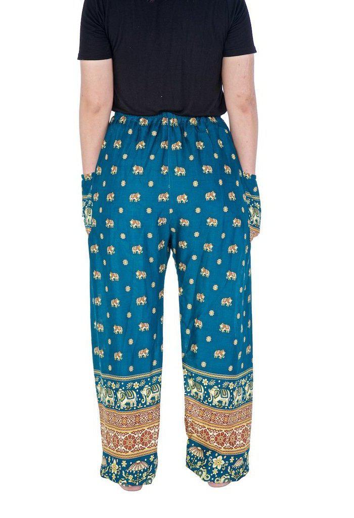 Small Gold Elephant Drawstring Pants - Lannaclothesdesign Shop