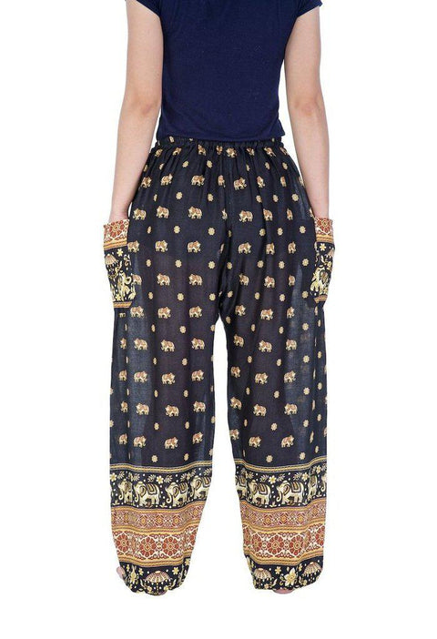 Flowy Elephant Drawstring Pants-Drawstring-Lannaclothesdesign Shop-Lannaclothesdesign Shop