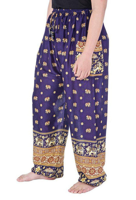 Flowy Elephant Drawstring Pants-Drawstring-Lannaclothesdesign Shop-Lannaclothesdesign Shop