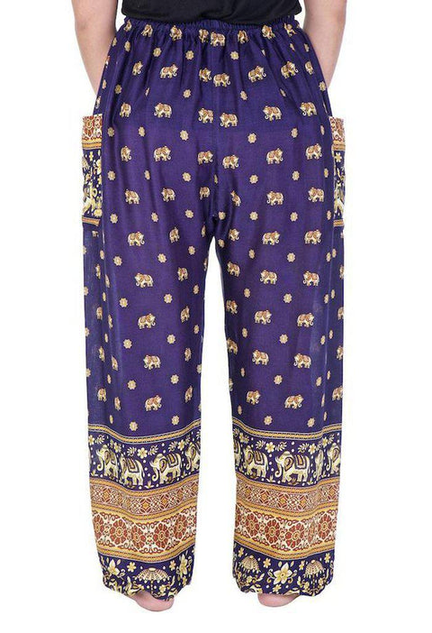 Flowy Elephant Drawstring Pants-Drawstring-Lannaclothesdesign Shop-Lannaclothesdesign Shop