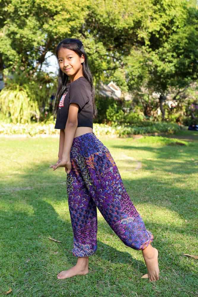 GIRLS & BOYS PEACOCK BOHO PANTS - Lannaclothesdesign Shop
