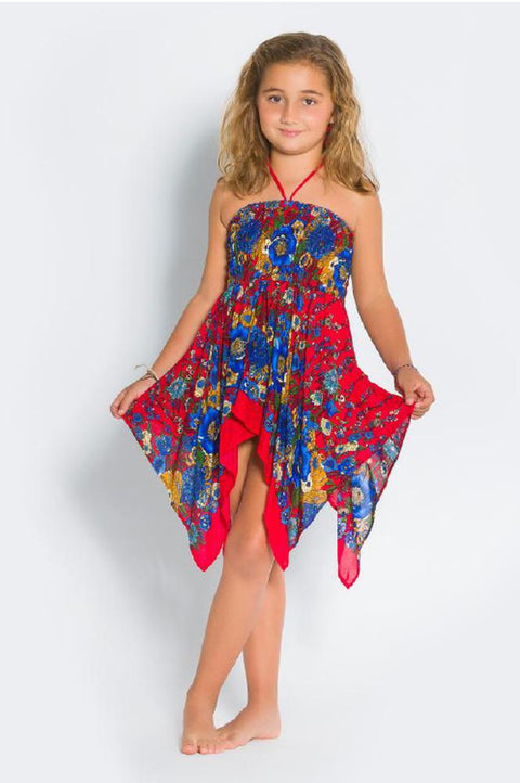 Girls SQ Dress-Girls Dress-Lannaclothesdesign Shop-6 Years-Red-Lannaclothesdesign Shop