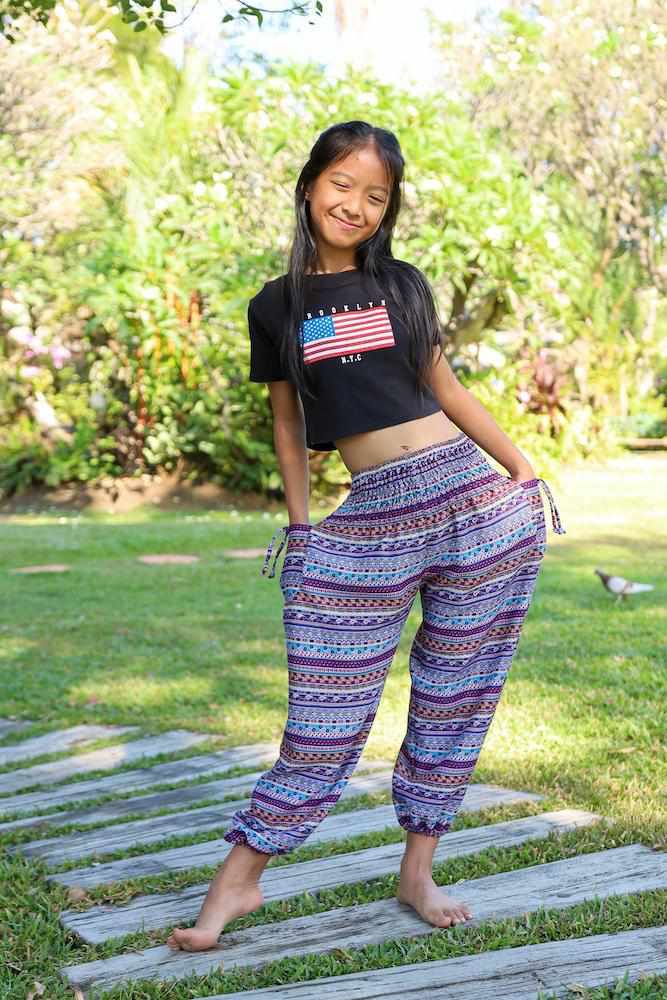 KIDS BOHO HAREM PANTS - Lannaclothesdesign Shop