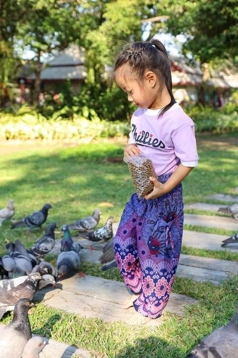 KIDS HAREM PANTS Teal Boho-Kids Boho Pants-Lannaclothesdesign Shop-Lannaclothesdesign Shop