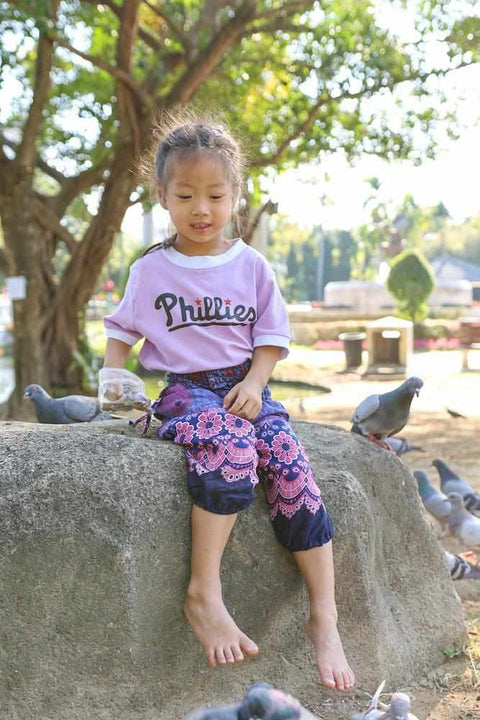 KIDS HAREM PANTS Teal Boho-Kids Boho Pants-Lannaclothesdesign Shop-Lannaclothesdesign Shop